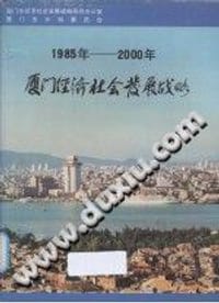 《1985-2000年厦门经济社会发展战略》