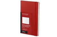 2012 Moleskine Red Large Weekly Notebook 12 Month Hard